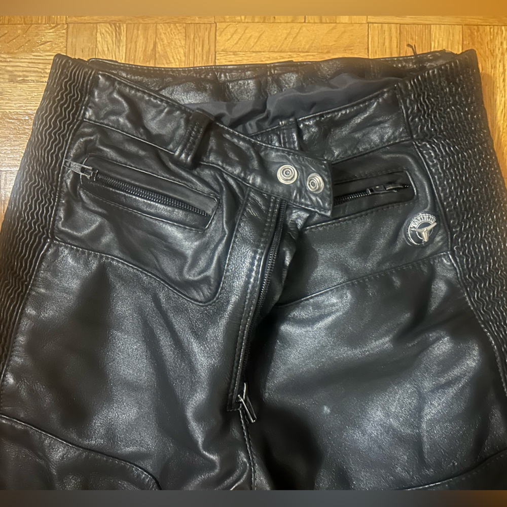 Genuine leather motorcycle pants